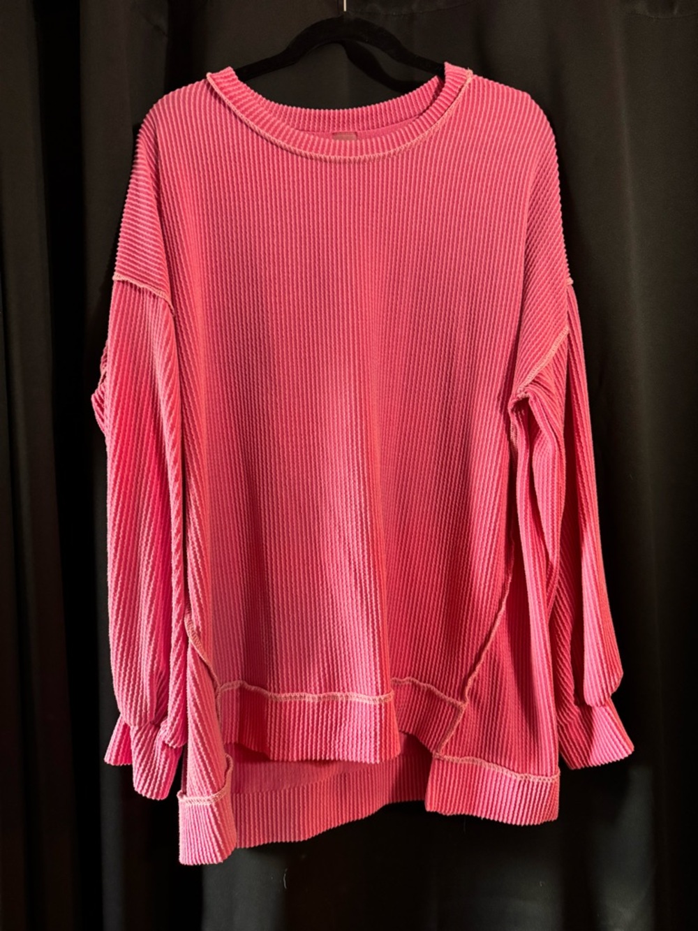 AS Revival Pink Women's Ribbed Long Sleeve Top